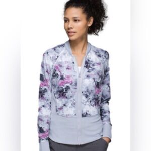 Lululemon If Your Lucky Jacket - Moody Mirage White Deep Navy Silver Fox